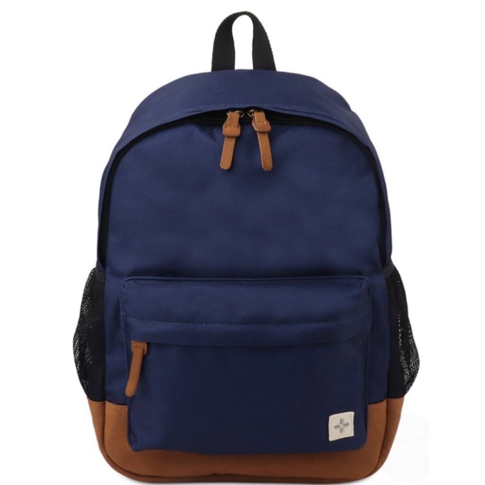 Sun + Stone Men's Riley Solid Backpack Navy OS NWT